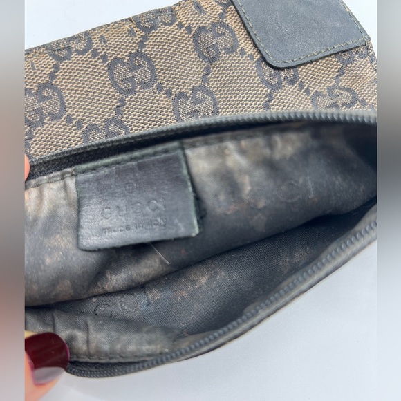 Gucci logo makeup bag/ pouch Brown - Picture 5 of 12